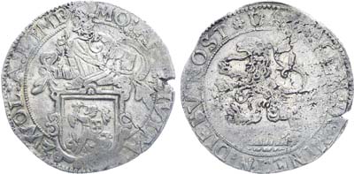 Лот №277,  Нидерланды (Республика Соединённых Провинций Нидерландов). Провинция Цволе. Левендаальдер 1644 года.