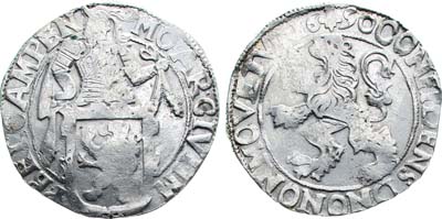 Лот №280,  Нидерланды (Республика Соединённых Провинций Нидерландов). Провинция Кемпен. Левендаальдер 1650 года.