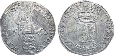 Лот №281,  Нидерланды (Республика Соединённых Провинций Нидерландов). Провинция Западная Фрисландия. Серебряный дукат 1660 года.