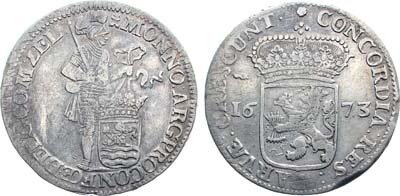 Лот №283,  Нидерланды (Республика Соединённых Провинций Нидерландов). Провинция Зеландия. Серебряный дукат 1673 года.