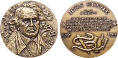 Лот №288,  Португалия. Медаль. Джон Хантер.