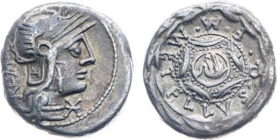 Лот №29,  Римская республика. Монетарий Марк Цецилий Метелл. Денарий 127 года до н.э.