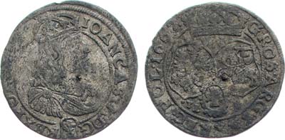 Лот №304,  Речь Посполитая. Король польский и великий князь литовский Ян II Казимир. 6 грошей (шестак) 1667 года.