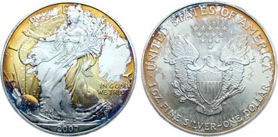 Лот №375,  США. 1 доллар 2007 года. Шагающая свобода.