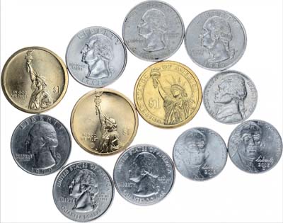 Лот №379,  США. Сбоный лот из 12 монет.