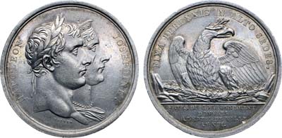 Лот №388,  Франция. Первая империя. Медаль 1804 года. В память коронации Наполеона и Жозефины.