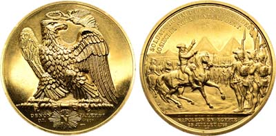 Лот №392,  Франция. Первая империя. Император Наполеон Бонапарт. Медаль 1807 года. Египетский поход Наполеона. Рестрайк.