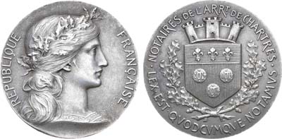 Лот №407,  Франция. Республика. Жетон. Королевские нотариусы Шартра.