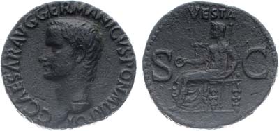 Лот №41,  Римская империя. Император Гай Калигула. Асс 37-41 гг.