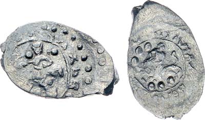 Лот №453,  Великое Княжество Московское. Великий Князь Василий Дмитриевич или Василий Васильевич. Денга 1423-1425 гг.