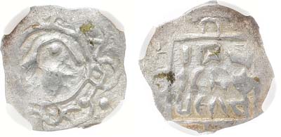 Лот №468,  Нижегородское княжество. Князь Иван Борисович (Тугой Лук). Денга 1411-1415 гг. В слабе ННР AU 55.