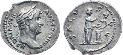 Лот №47,  Римская империя. Император Адриан. Денарий 137 года.