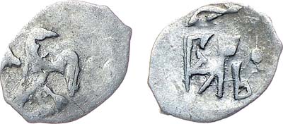 Лот №496,  Объединённая Северо-Восточная Русь. Царь Василий Иванович Шуйский. Полушка 1606-1610 годов.