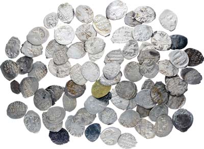 Лот №499,  Лот из 76 русских средневековых монет XVI-XVII вв.