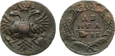 Лот №544, Денга 1731 года.