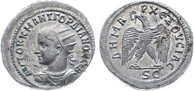 Лот №57,  Римская империя. Провинция Селевкия и Пиерия. Император Гордиан III. Тетрадрахма 238-244 гг.