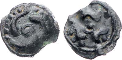 Лот №6,  Галлия. Кельтское племя лингонов. AE 20 I в. до н.э.
