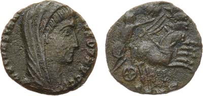 Лот №70,  Римская империя. Император Константин I Великий. Облегчённый центенионалий (1/4) 337-340 гг. Памятный выпуск.