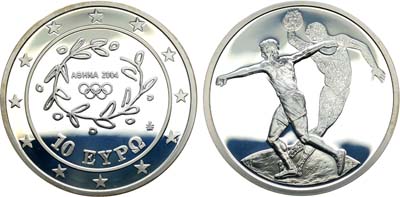 Лот №112,  Греция. 10 евро 2004 года. Олимпийские игры в Афинах.