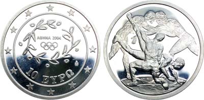 Лот №114,  Греция. 10 евро 2004 года. Серия 