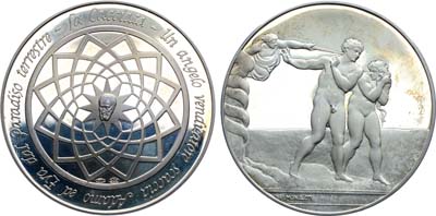 Лот №134,  Италия. Медаль 1971 года. Изгнание из рая.