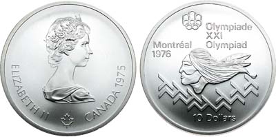 Лот №148,  Канада. 10 долларов 1975 года. Серия 