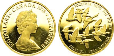 Лот №153,  Канада. 100 долларов 1978 года. Национальное единство.