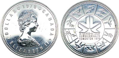Лот №154,  Канада. 1 доллар 1978 года. XI игры содружества в Эдмонтоне.