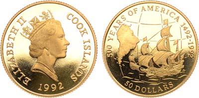 Лот №193,  Острова Кука. 50 долларов 1992 года. Серия 