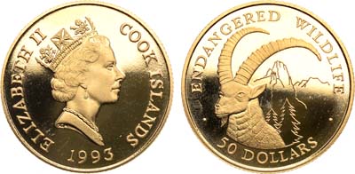 Лот №198,  Острова Кука. 50 долларов 1993 года. Серия 