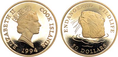 Лот №200,  Острова Кука. 50 долларов 1994 года. Серия 