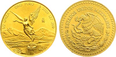 Лот №217,  Мексика. Мексиканские Соединённые Штаты. 1/2 онза 2009 года. Ника.