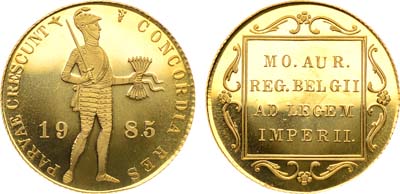 Лот №223,  Нидерланды. Дукат 1985 года. Рестрайк.