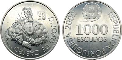 Лот №258,  Португалия. 1000 эскудо 2000 года. 500 лет со дня рождения Жуана де Каштру.