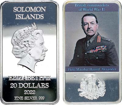 Лот №277,  Соломоновы острова. Королева Елизавета II. 20 долларов 2022 года. Серия 