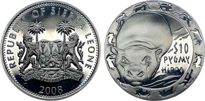 Лот №304,  Сьерра-Леоне. 10 долларов 2008 года. Серия 