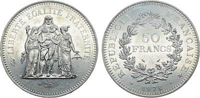 Лот №340,  Франция. Пятая республика. 50 франков 1978 года.