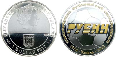 Лот №503, 1 доллар 2012 года. Ниуэ. 1 доллар 2012 года. Футбольный Клуб 