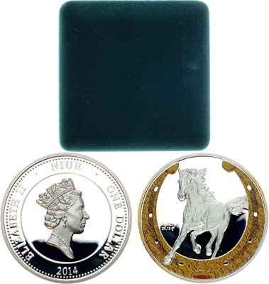 Лот №522, 1 доллар 2014 года. Ниуэ. 1 доллар 2014 года. Год Лошади - Орловский рысак.