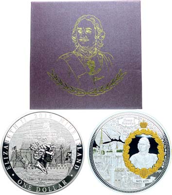 Лот №533, 1 доллар 2015 года. Ниуэ. 1 доллар 2015 года. Петр I Великий.