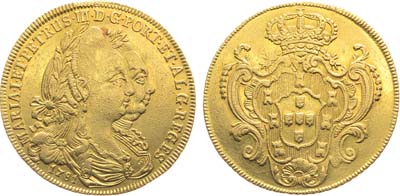 Лот №54,  Бразилия. Португальская колония. Король Педру III. 6400 реалов 1781 года.