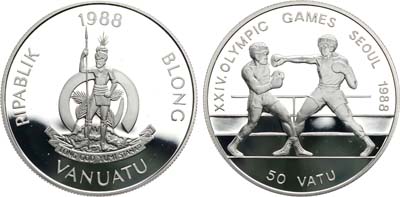 Лот №61,  Вануату. 50 вату 1988 года. Летние Олимпийские игры в Сеуле.