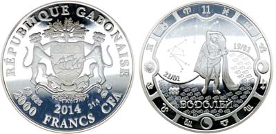 Лот №78,  Габон. 2000 франков 2014 года. Серия 