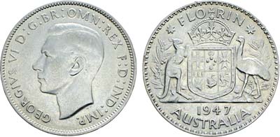 Лот №7,  Австралия. Флорин 1947 года.