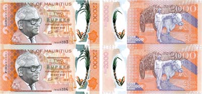 Лот №713,  Маврикий. Лот из 2 бон.