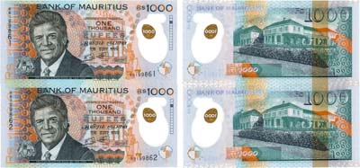 Лот №714,  Маврикий. Лот из 2 бон.