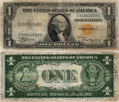 Лот №739,  США. Выпуск для вооружённых сил в Европе и Северной Африки. 1 доллар 1935 года.