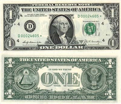 Лот №744,  США. 1 доллар 1969 года. (В).