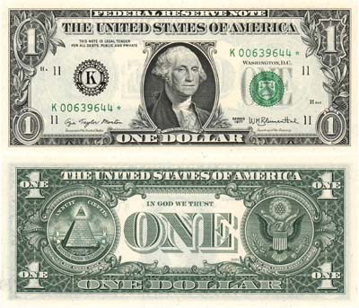 Лот №745,  США. 1 доллар 1977 года. Литера K*.