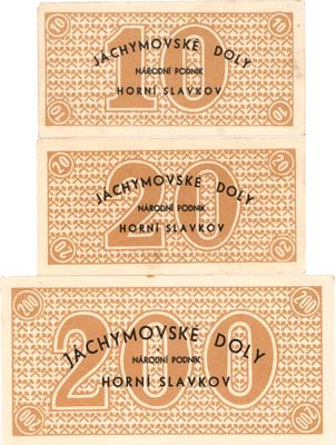 Лот №756,  Чехословакия. Яхимовский рудник. Лот из 3 бон.